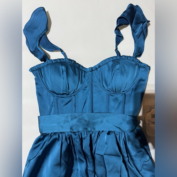 Altar’d State Melney Mini Dress Small Moroccan Blue NWT - Picture 6 of 7